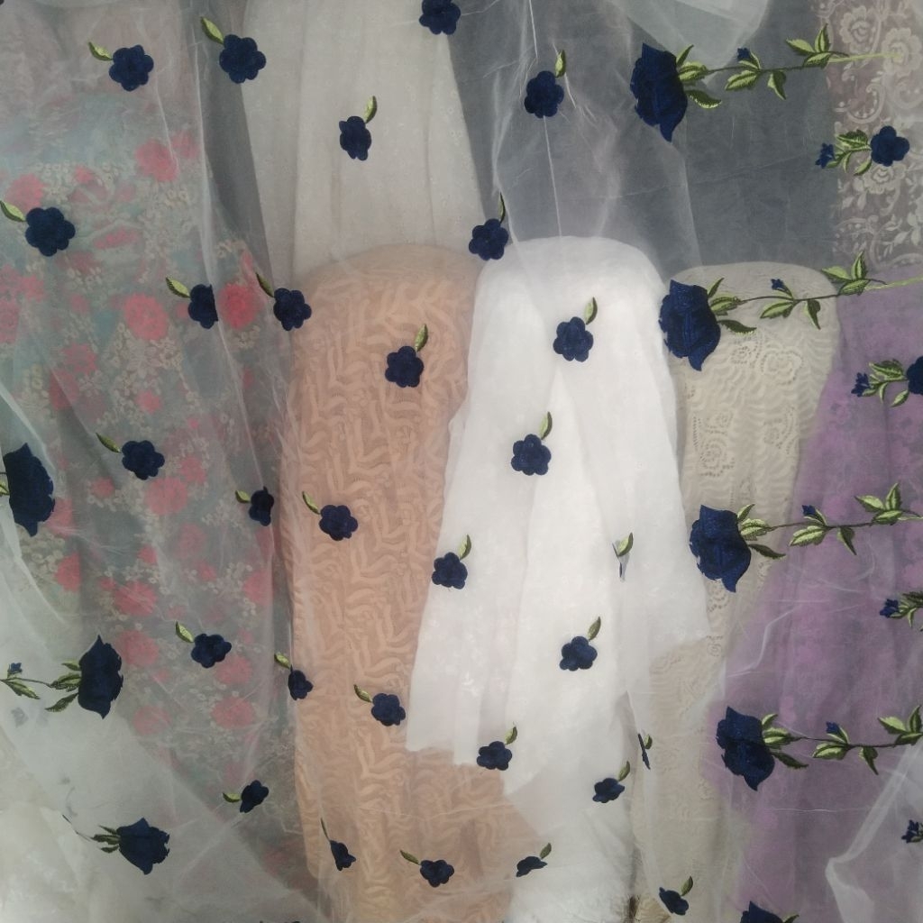 Kain organza bordir | Harga/0,5m | bahan organza bordir| bahan organza bordir | kain organza bordir.