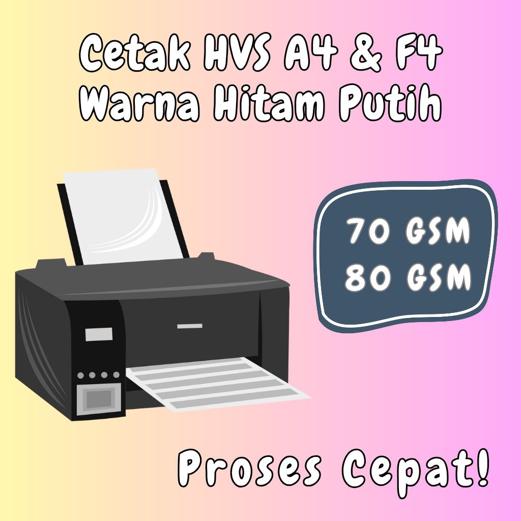 

Jasa Cetak Online Kertas HVS Hitam Putih dan Warna