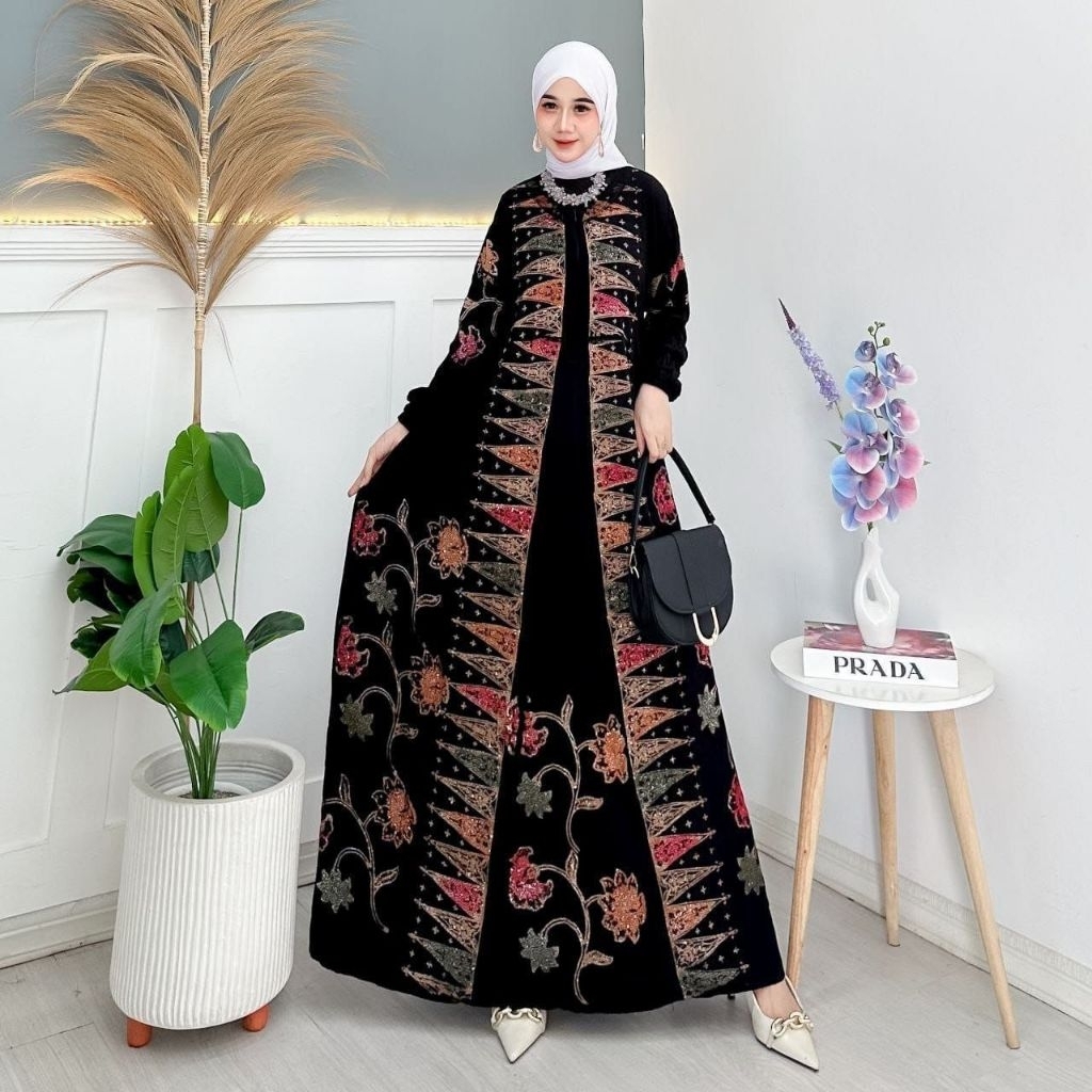 Gamis Cap Malaman LD 120 PB 140 Rayon Premium Panjang