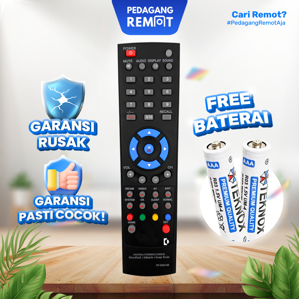 Remot Remote TV Tabung LCD LED Multi Universal Joker (LG, Samsung, Toshiba, Sharp, dll)