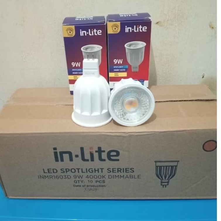 INLITE DIMMABLE Spotlight Mr16 9W 220V Lampu MR16 Tusuk Dimmable 220V