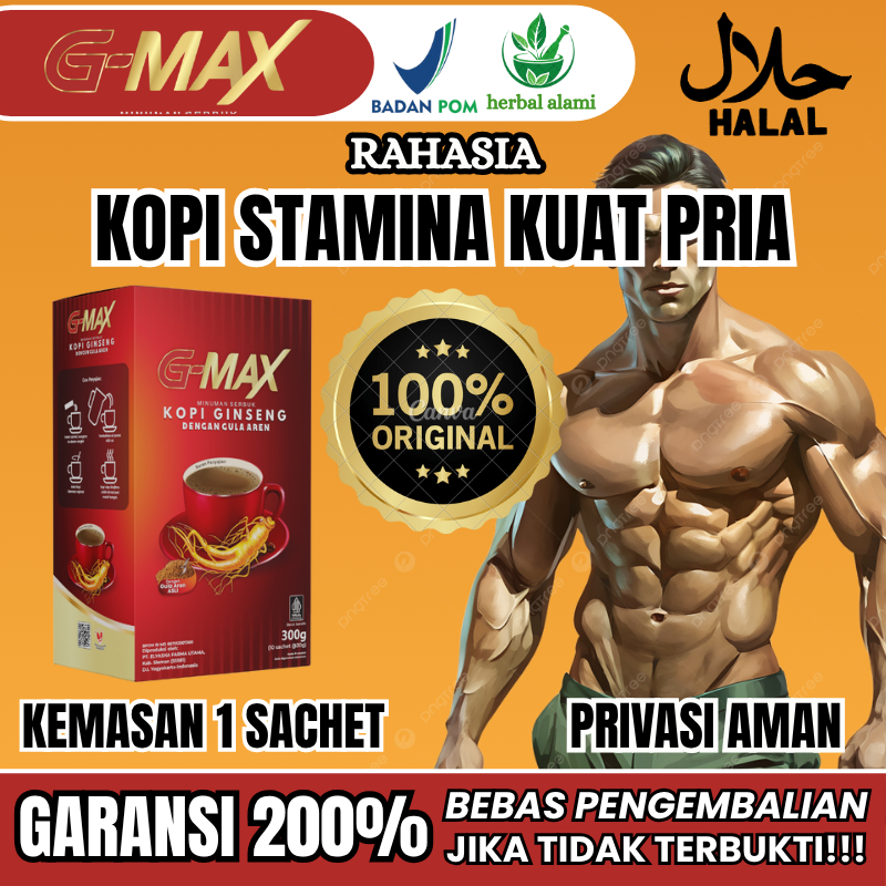 

G-max Kopi Stamina Pria Dewasa Tahan Lama Xtra Gingseng Original Bpom
