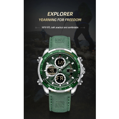 Jam tangan NAVIFORCE 9197 NF9197 8023 NF8023 Anti Air Luminous Strap Kulit / Jam Tangan Naviforce