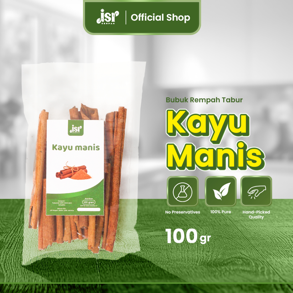 

KAYU MANIS ASLI KUALITAS PREMIUM ISI 100 GRAM BUMBU DAPUR JSR REMPAH PENYEDAP RASA