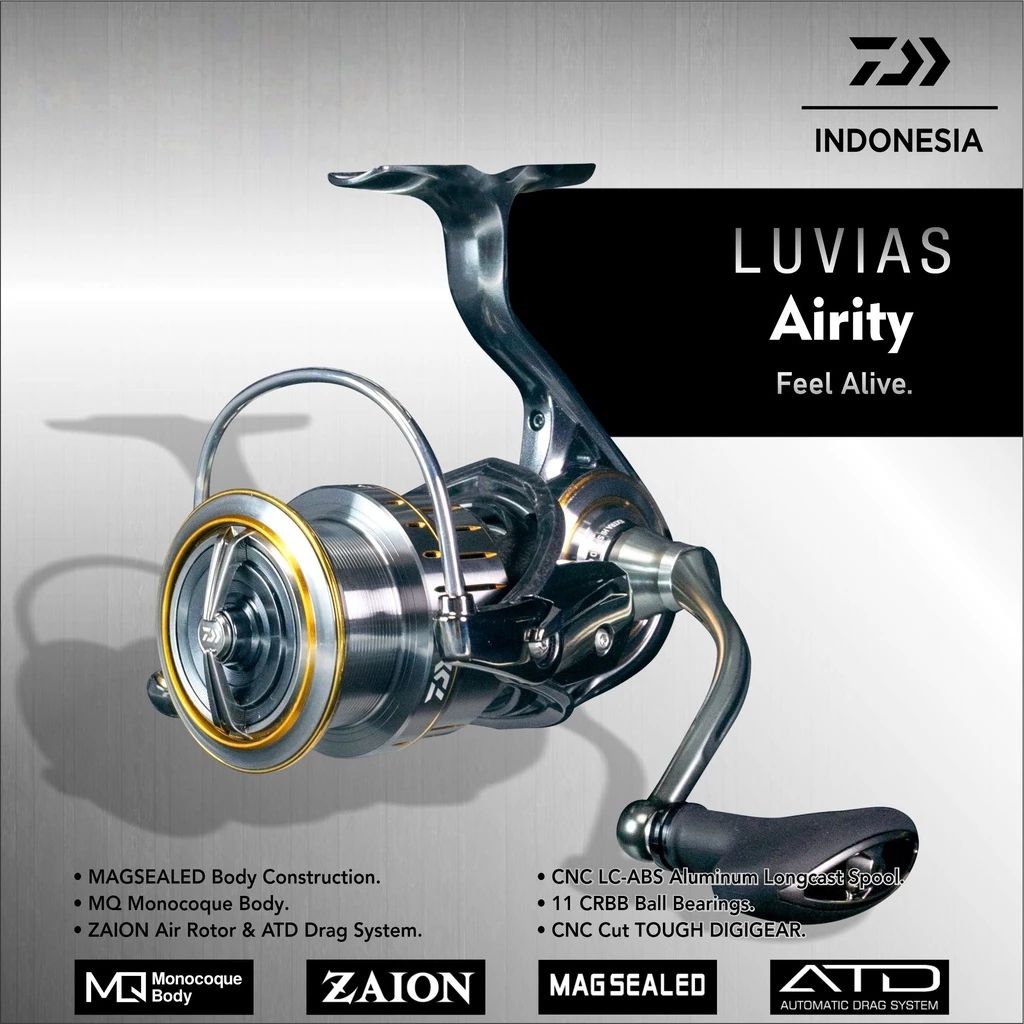 Reel Daiwa LUVIAS AIRITY 21 | Saltwater | Fresh water | garansi resmi 1 tahun | alat pancing origina