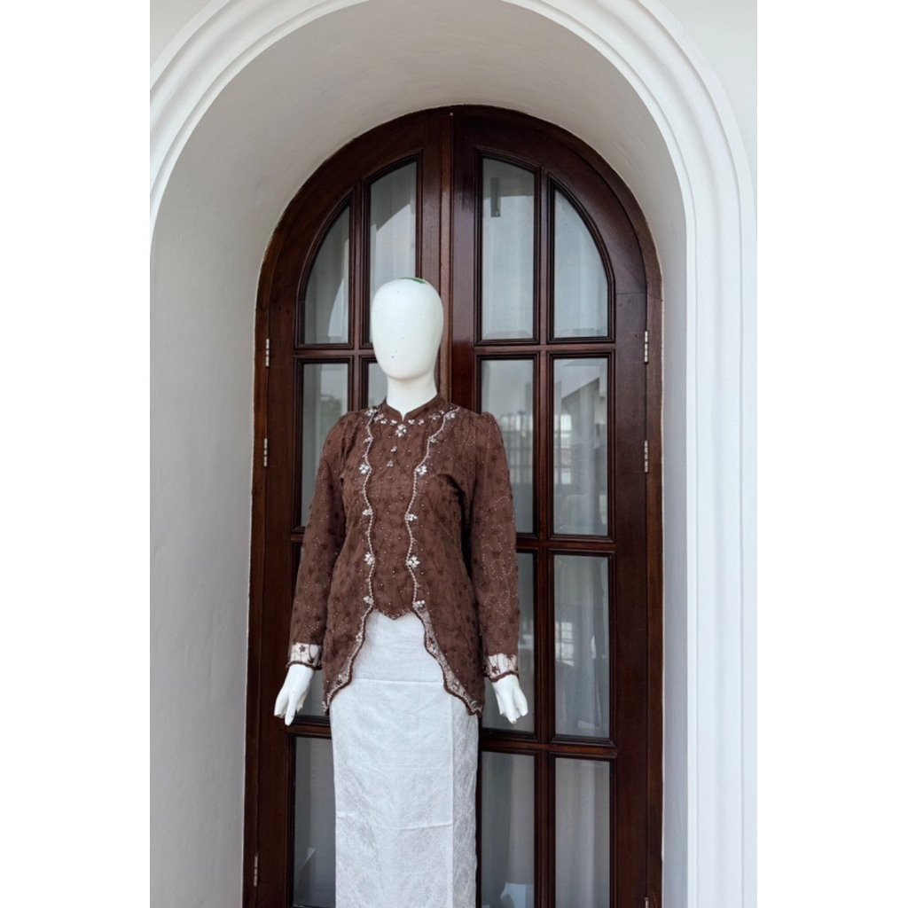 SR Kebaya / Kebaya Kondangan Wanita Modern / Kebaya Brukat Tulle Payet / Kebaya Remaja / Kebaya Wisu