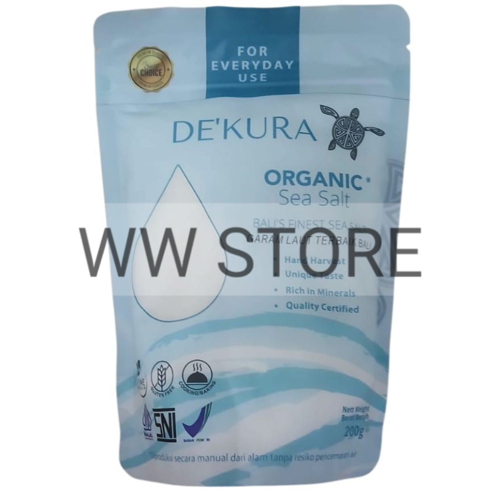 

Garam Laut Terbaik Bali halal MUI PREMIUM QUALITY DE'KURA DEKURA ORGANIC Bali's Finest Sea Salt 200g