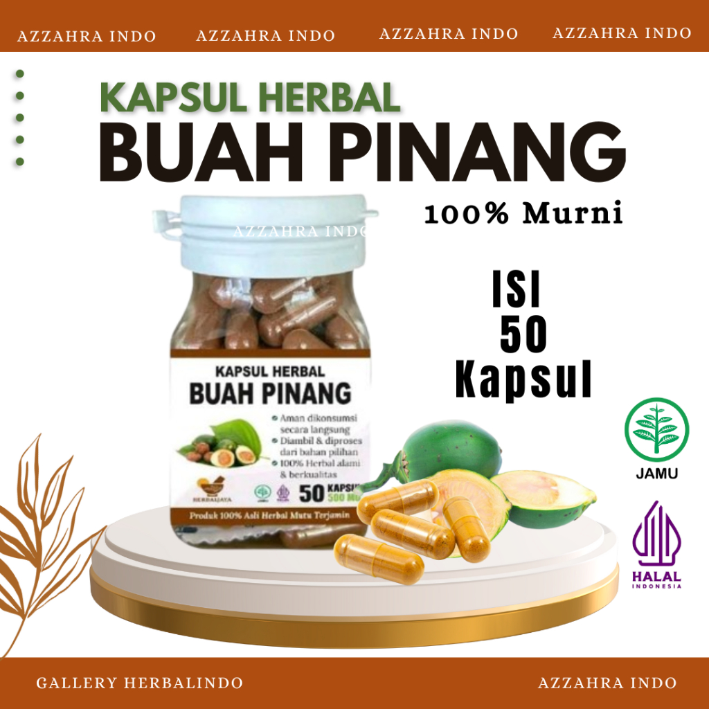 

Kapsul Buah Pinang Murni 100% tanpa campuran Isi 50 kpsl