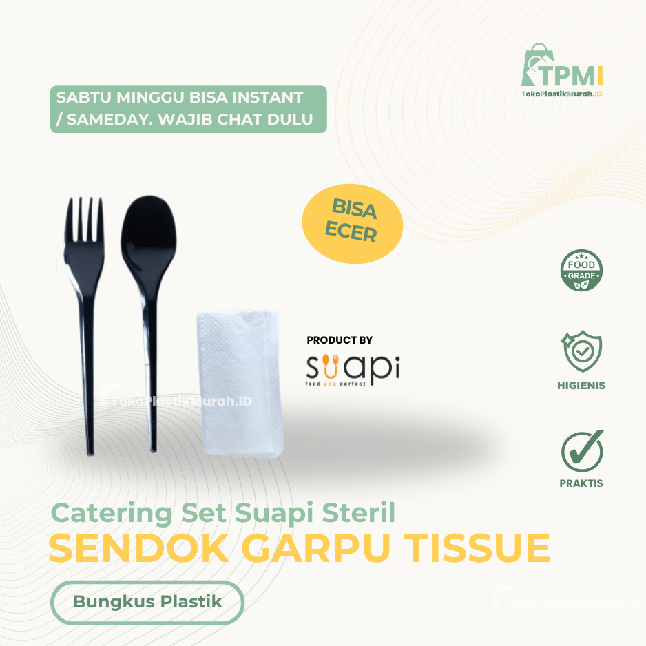 [BISA INSTANT] CATERING SET SUAPI ISI 3 | SENDOK PLASTIK SET | SENDOK CATERING | SENDOK KATERING