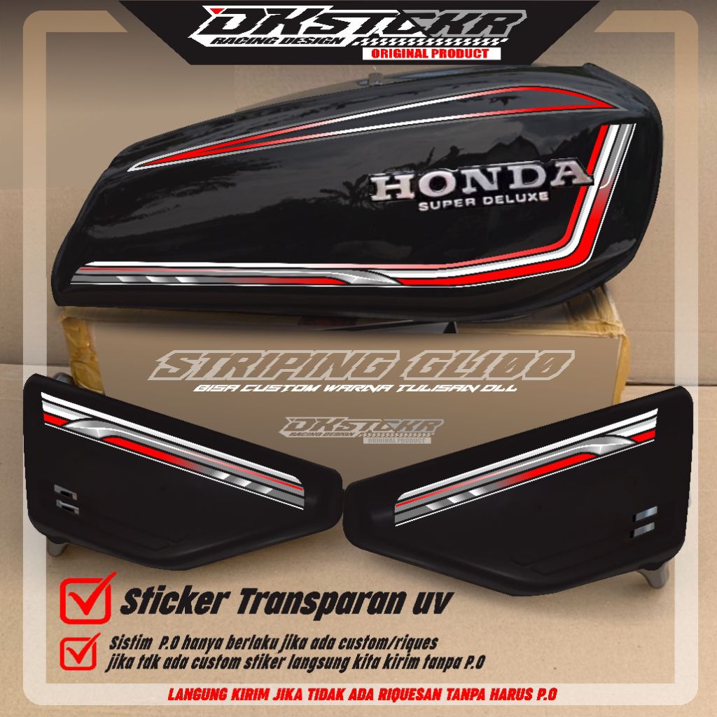 STRIPING GL 100/STRIPING GL CEPEK/STRIPING GL 100 VARIASI/STRIPING GL 100 CUSTOM/STRIPING GL 100 PUT