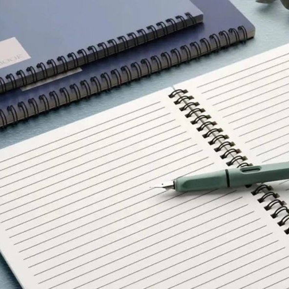 Notebook A5 isi Garis dan Polos / Notebook Ring Spiral isi 50 lembar 100 halaman Buku Tulis Sekolah