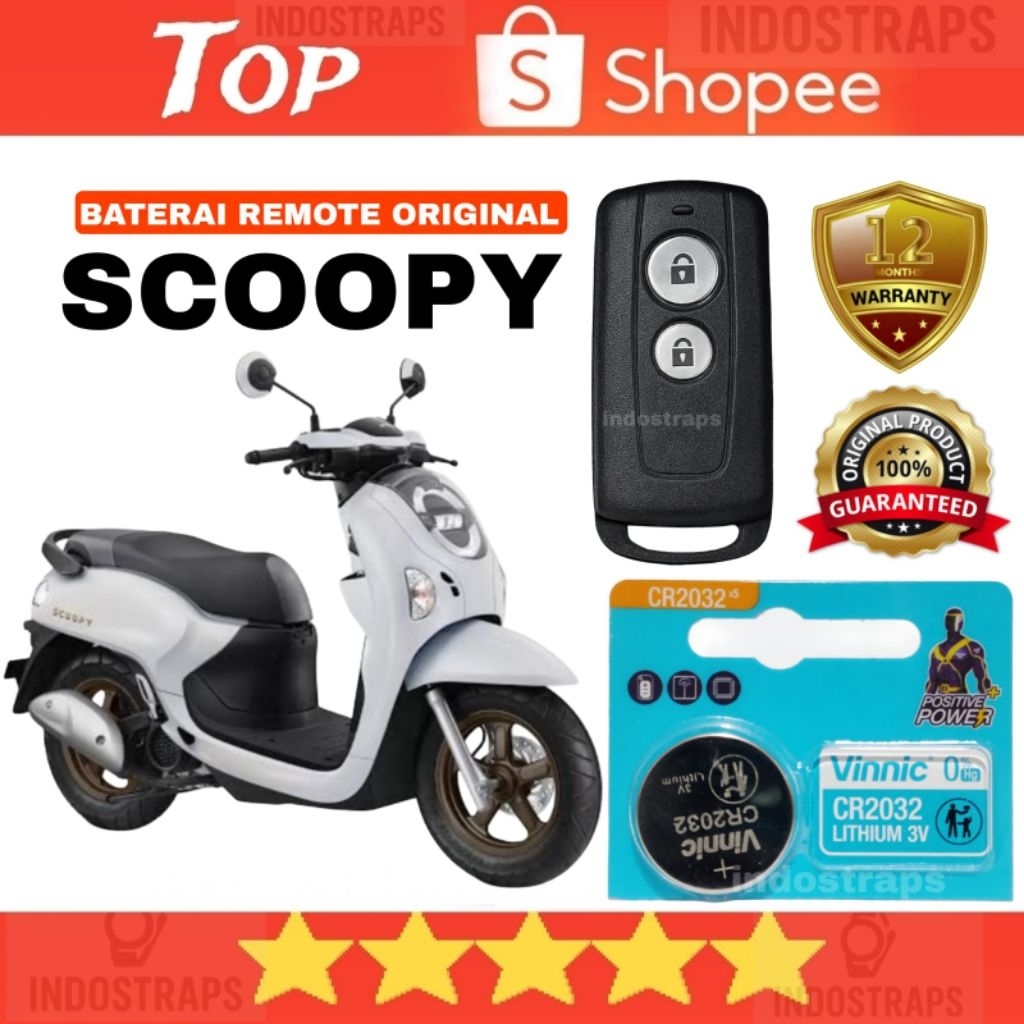 Baterai remote motor honda Scoopy asli bergaransi