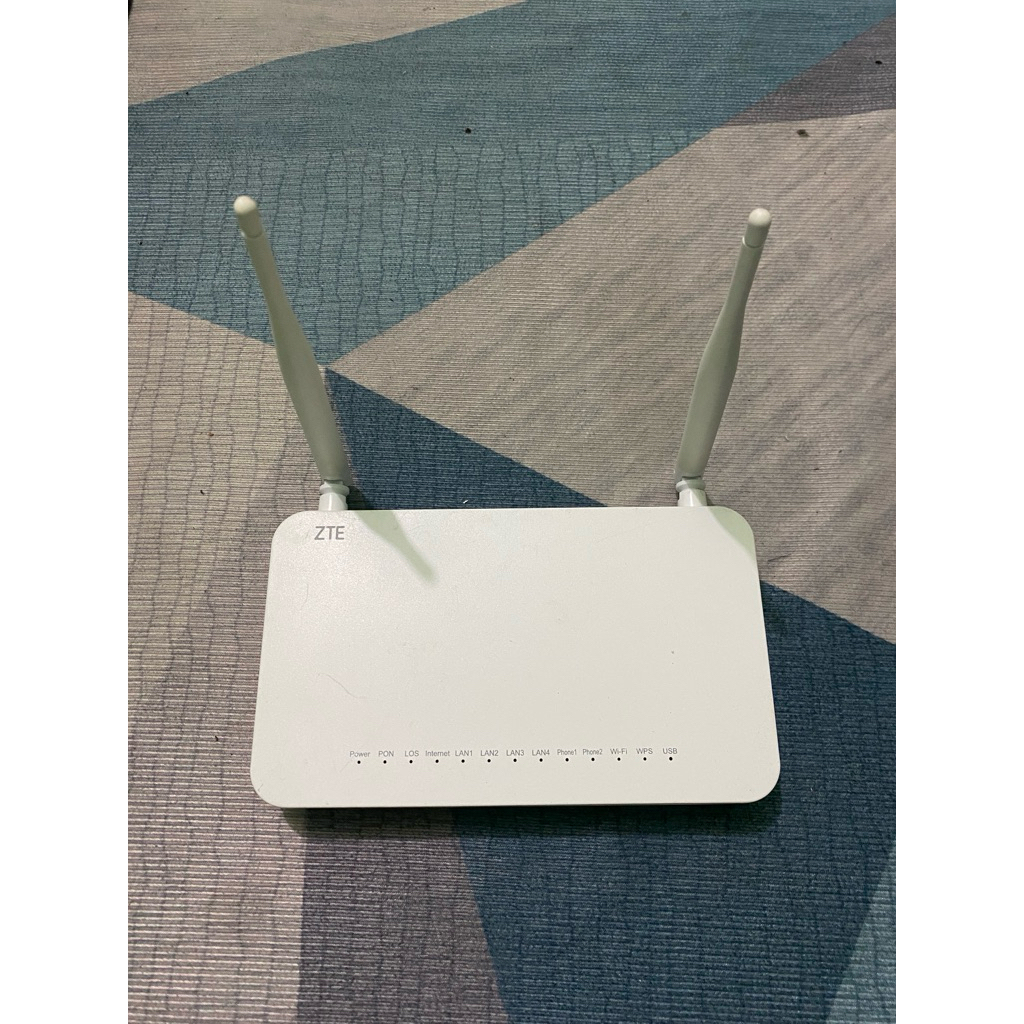 Router ZTE F609 V3 Port biru & Port Hijau