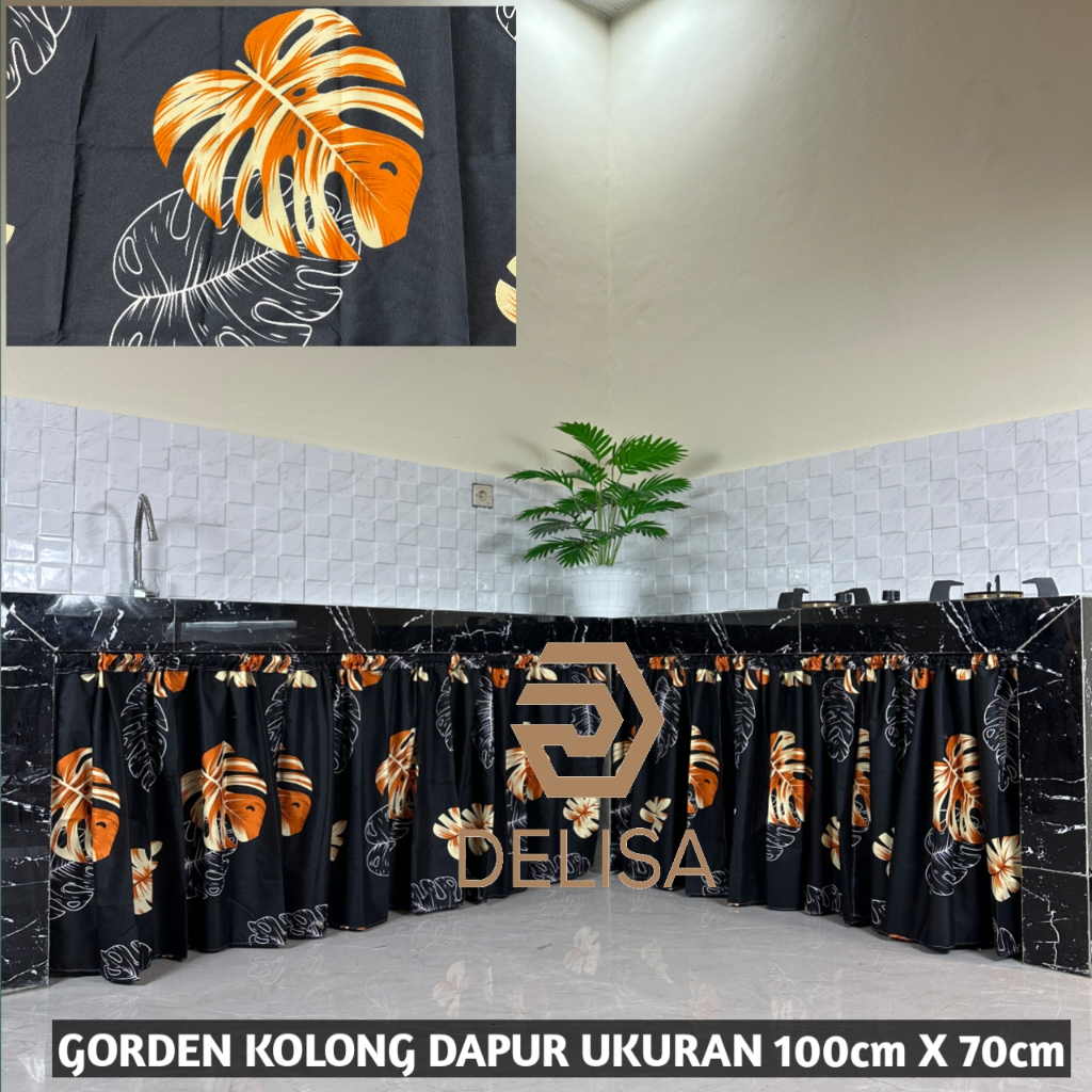 Gorden Kolong Dapur Minimalis, Poliester Premium & Eksklusif