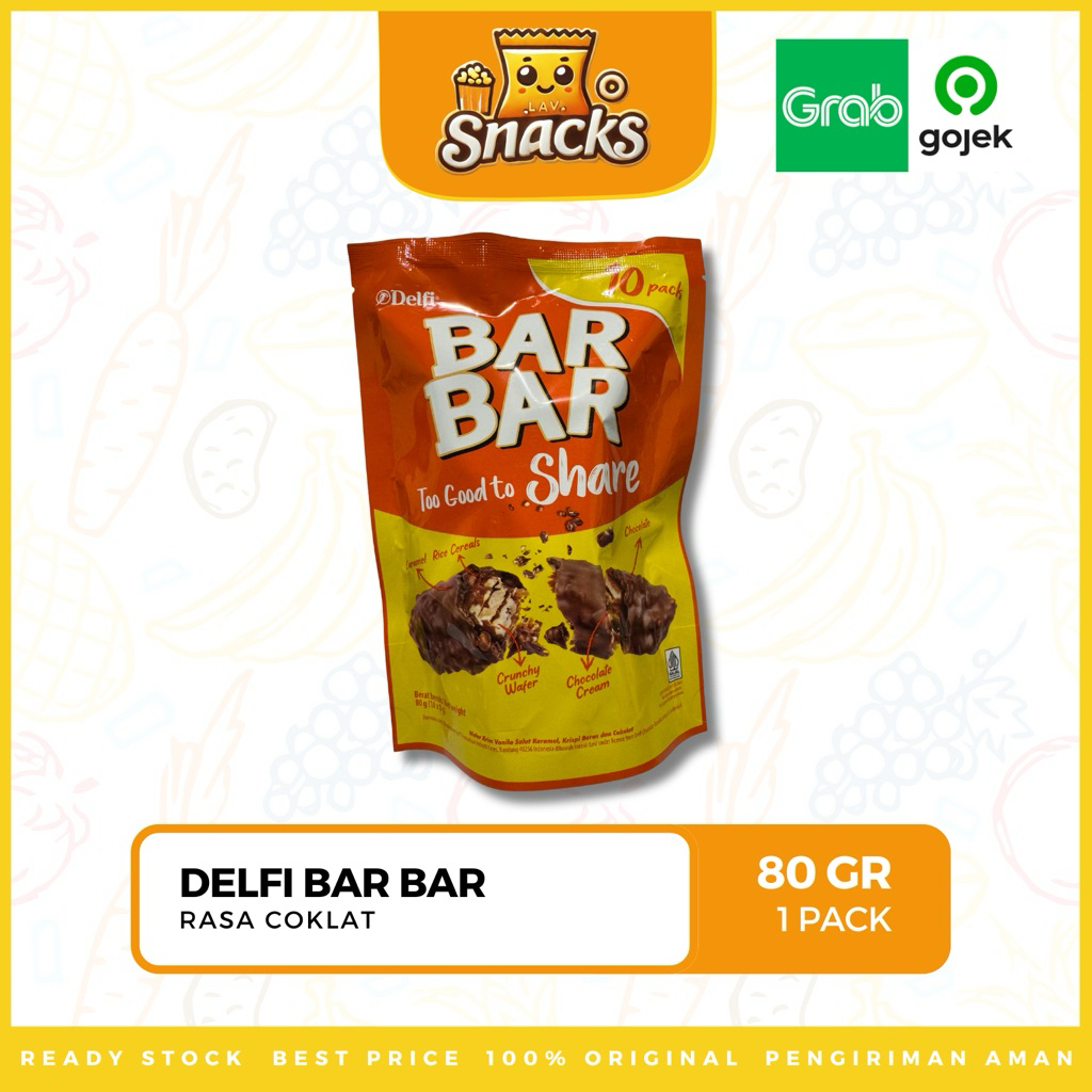 

Lav.Snacks︱Delfi BAR BAR Chocolate 80GR - 1 PACK