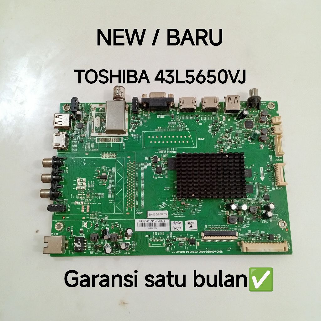 MB TV TOSHIBA 43L5650VJ MAINBOARD-MOTHERBOARD-MOBO-MODUL MESIN TV TOSHIBA 43L5650VJ
