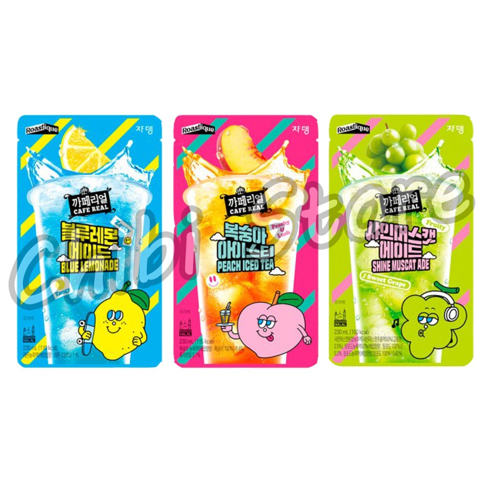 

JARDIN Korean Pouch Drink - 쟈뎅 Jardin Blue Lemon Ade Peach Iced Tea Shine Muscat Ade - Minuman Korea Berperisa Lemon Persik Anggur Putih 230ml