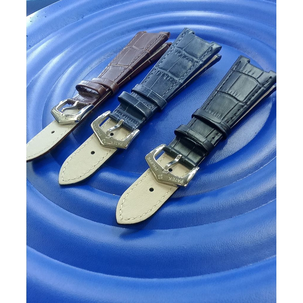 STRAP TALI JAM TANGAN KULIT PATEK PHILLIPE 5711 5712G NAUTILUS WATCH STRAP GENUINE LEATHER FOR PATEK