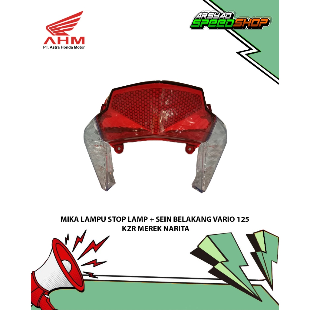 Mika Lampu Stopan Belakang Vario 125 Old / Mika Stoplamp Vario 125 Old merek narita