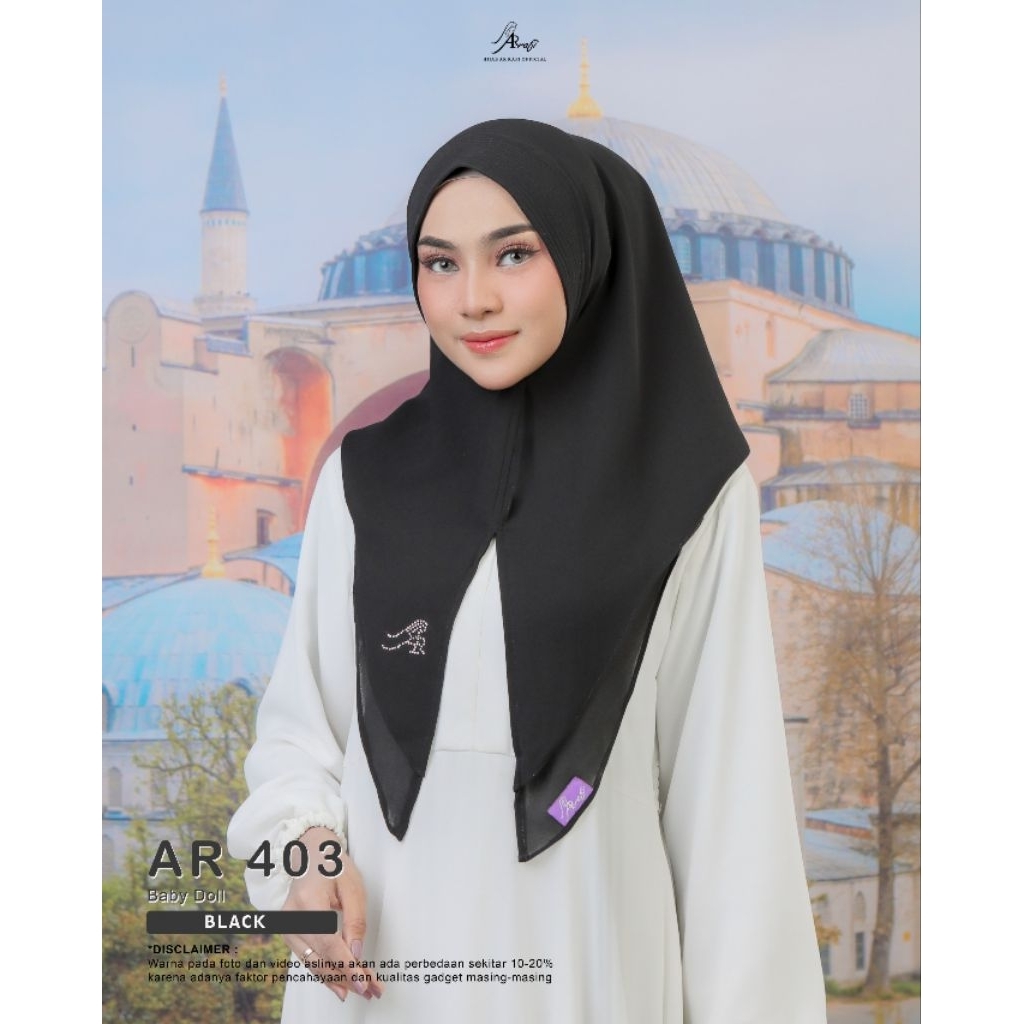 Hijab ArRafi Terlaris AR 403 jilbab instan kerudung hoodie nyaman hijab trendy super nyaman bayarCOD