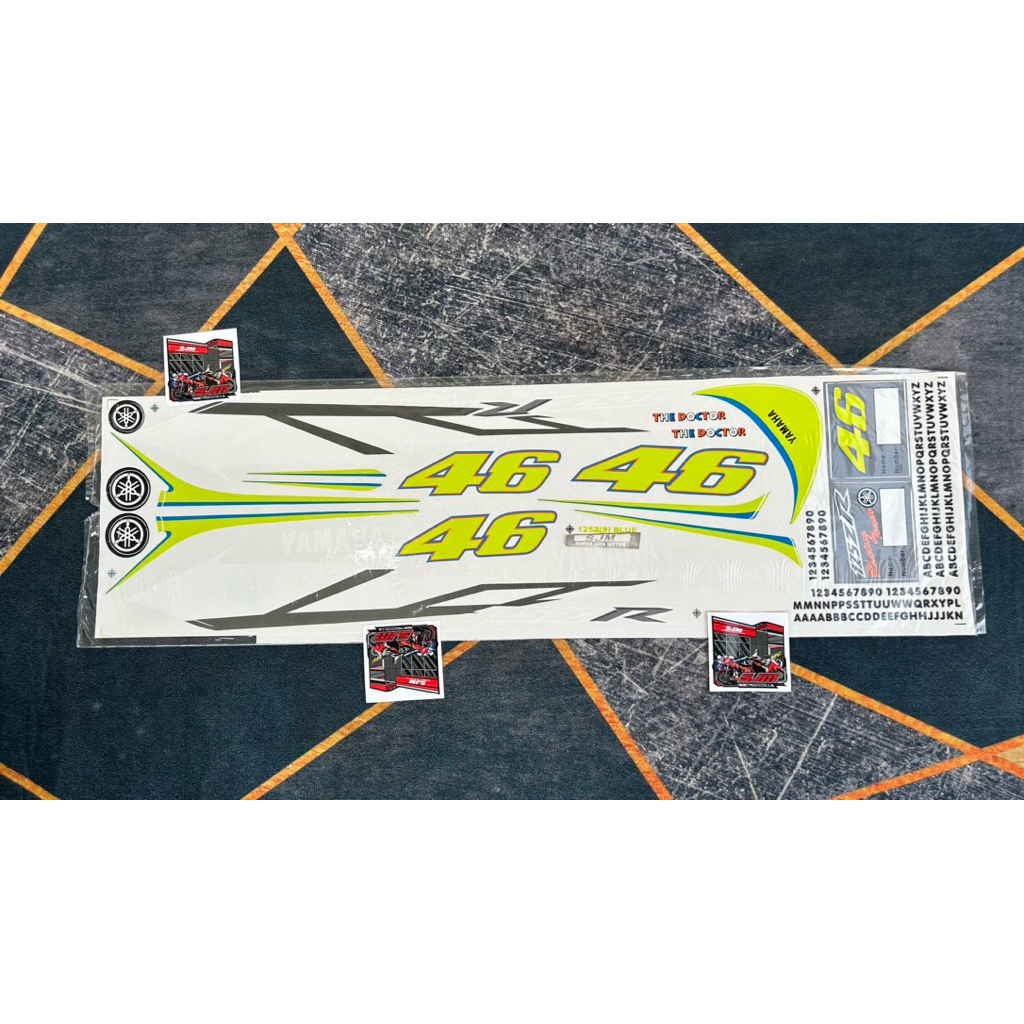 STRIPING BODI 125Z. STIKER BODY YAMAHA 125ZR HIJAU MOVISTAR 46 LIMITED EDITION (125Z 9 BLUE)