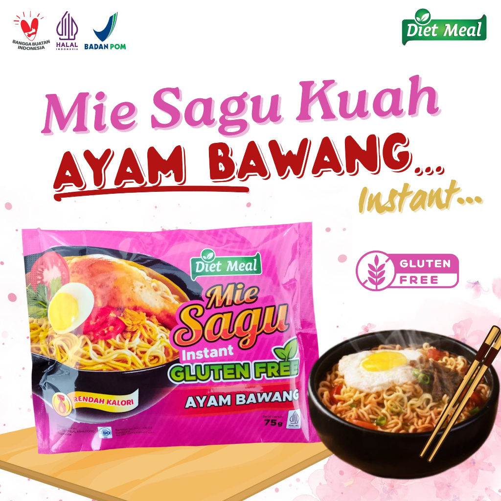 

Mie SAGU Intsan DIETMEAL bumbu rasa AYam bawang