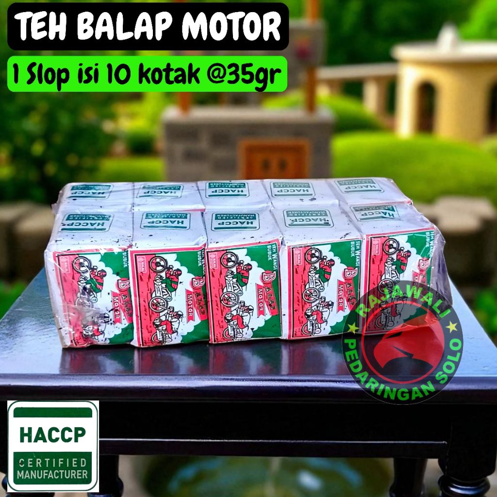 

Teh Balap Motor 1 Slop isi 10 kotak - Teh Solo - Teh Melati - Teh Jumbo Grosir Murah
