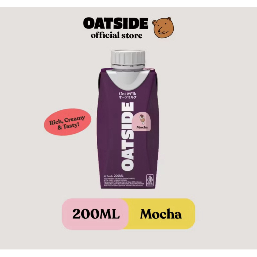 

[ READY ] OATSIDE SUSU OAT MILK 200ml - Mocha