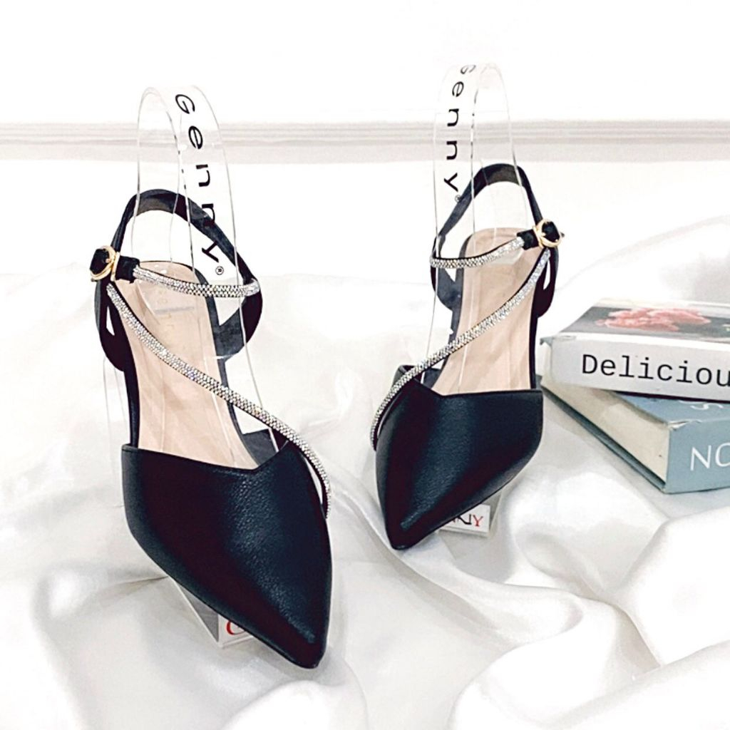 GENNY SIGNATURE - Celesta Sepatu Mules Wanita Heels - Hak Tinggi 6,5cm Shoes Pesta 0244035