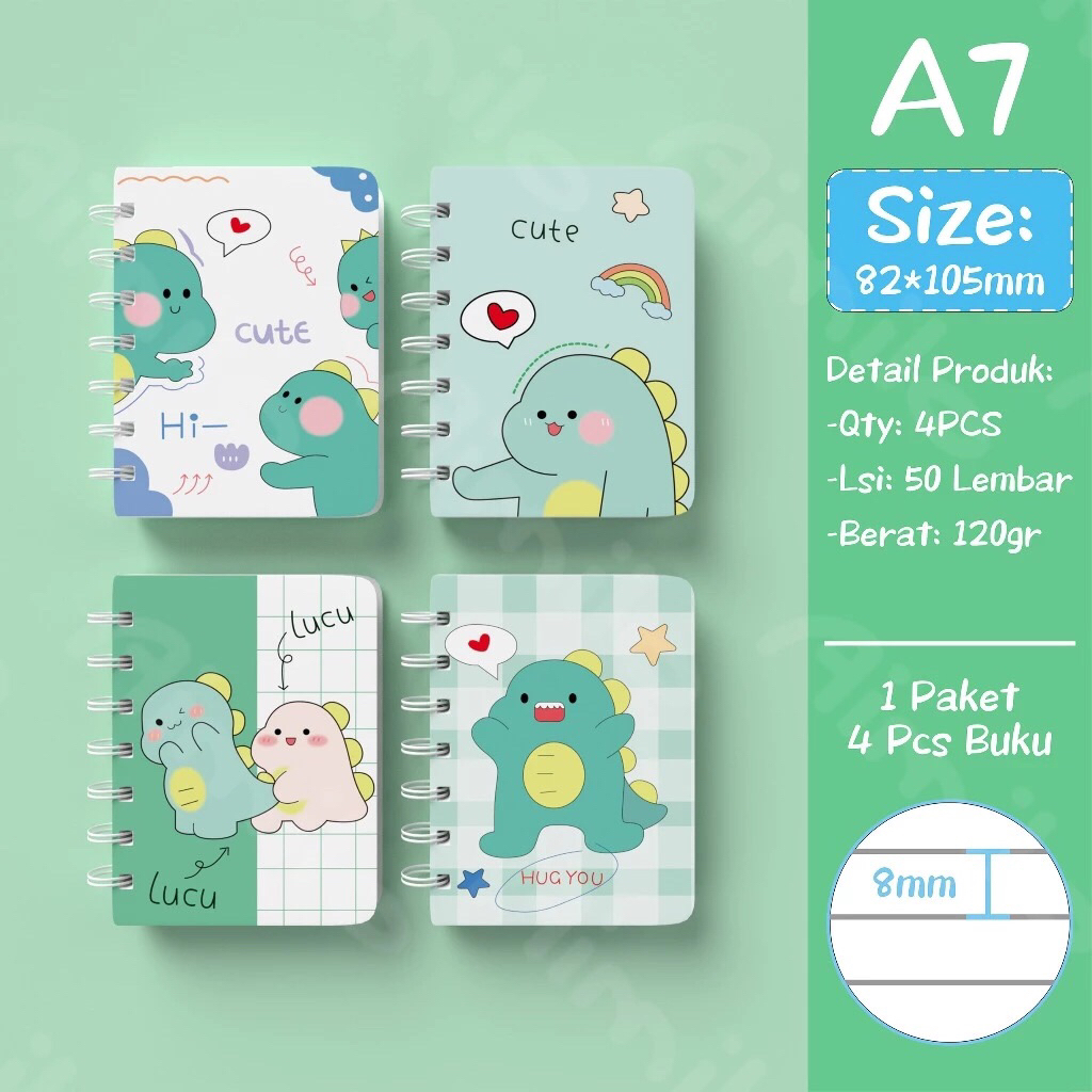 

Notebook lucu mini isi 4, buku kecil mini ISI 4