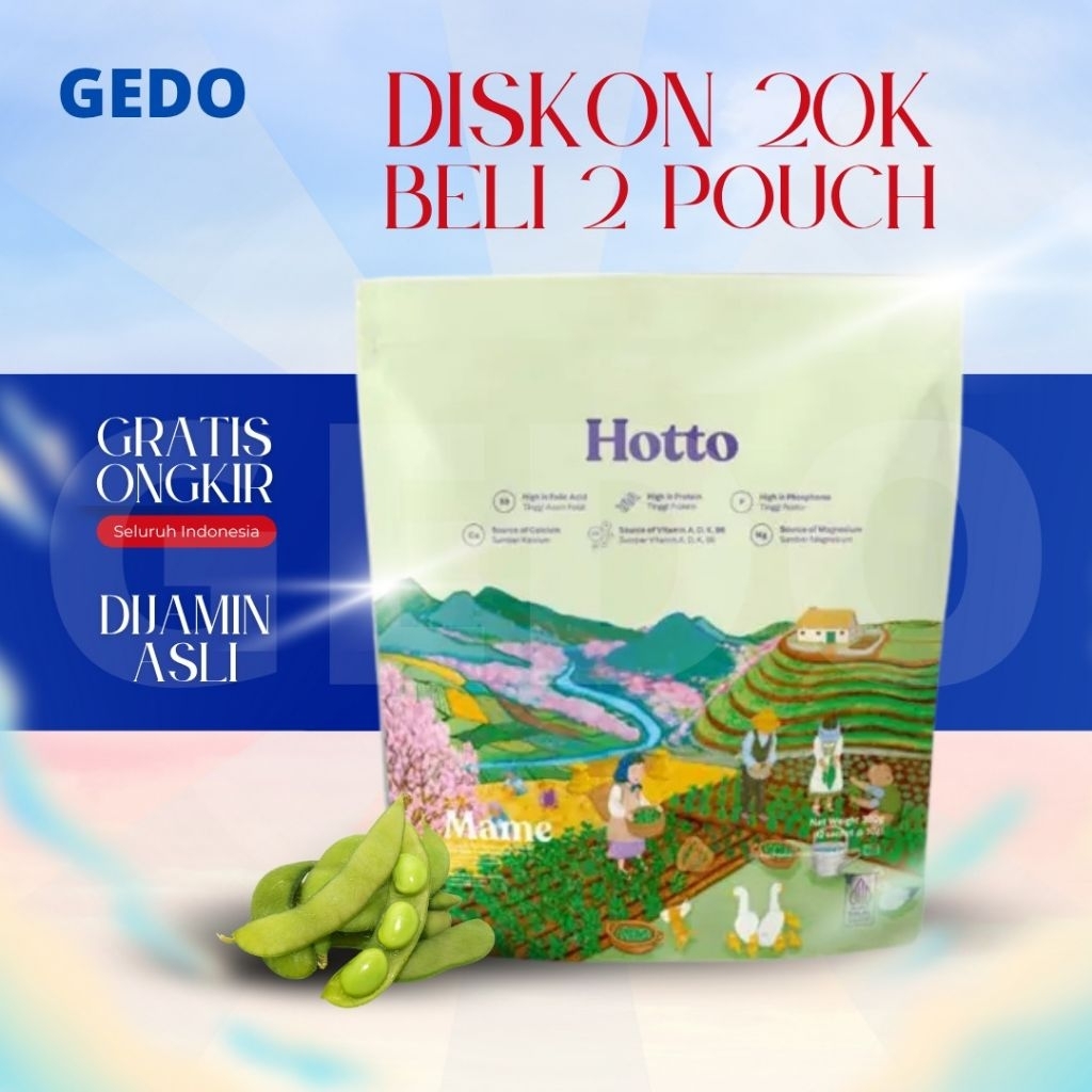 

Hotto Mame Pouch Official Store Multigrain With Edamame 1 Pouch 12 Sachet
