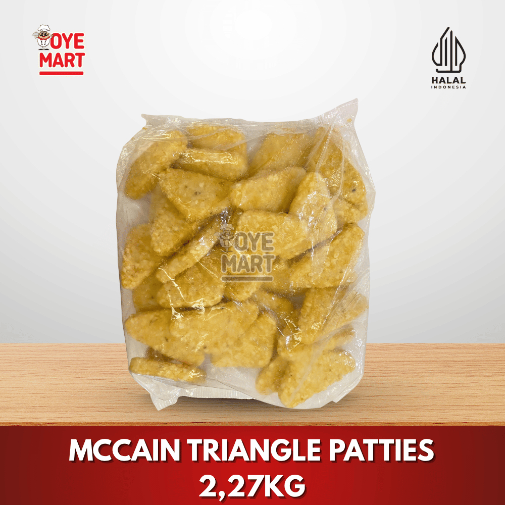 

MCCAIN TRIANGLE PATTIES 2,27KG/KENTANG GORENG
