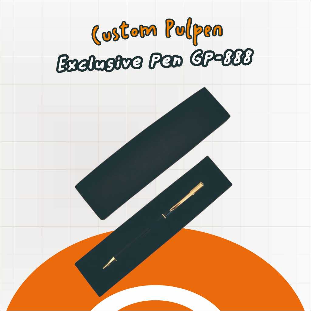 

Pulpen Promosi Souvernir Perusahaan dengan Gift Box Free Custom | FREE GRAFIR NAMA DAN LOGO |- Exclusive Pen GP-888