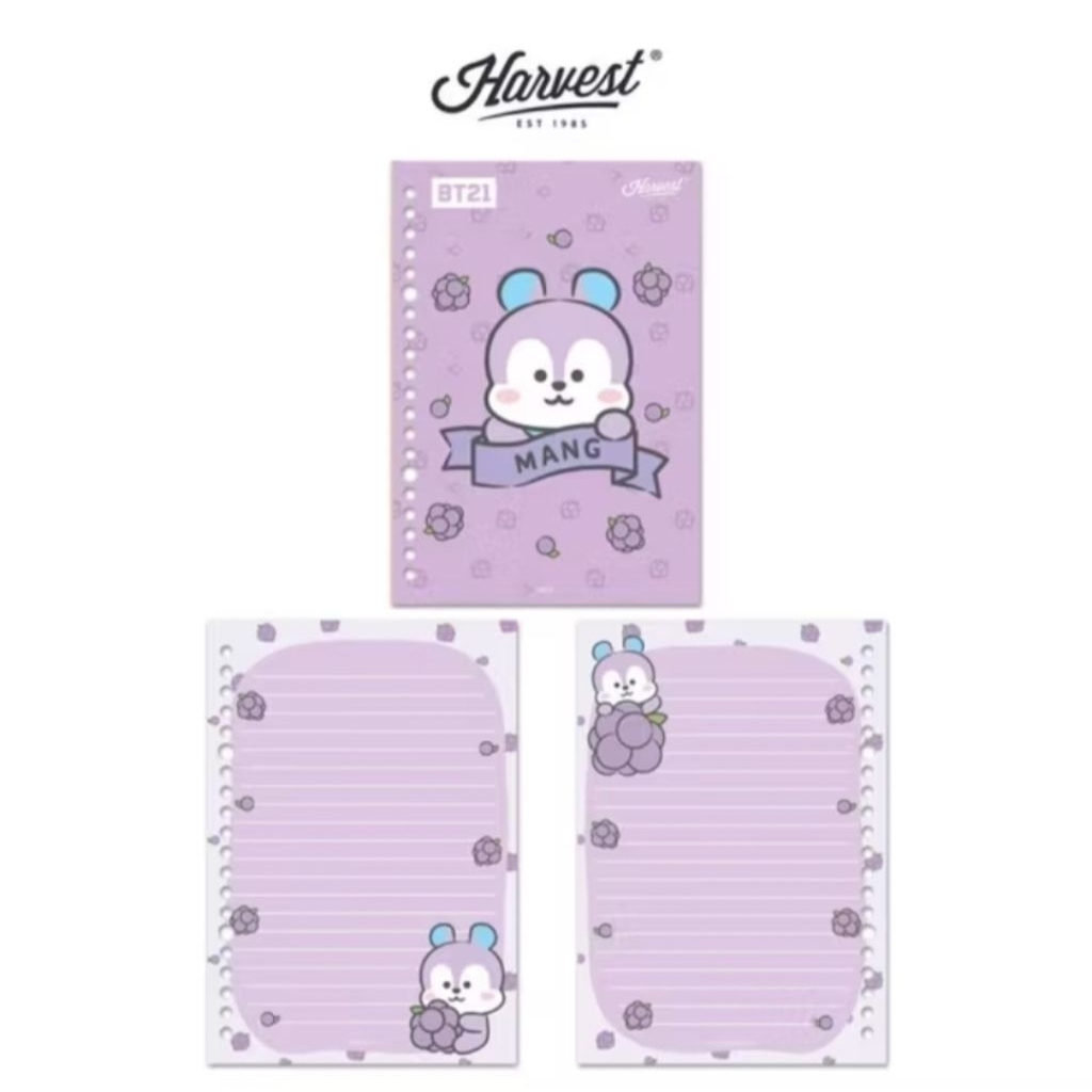 

(HARGA PER LEMBAR) Loose Leaf/Isi Binder Harvest A5 BT21 MANG