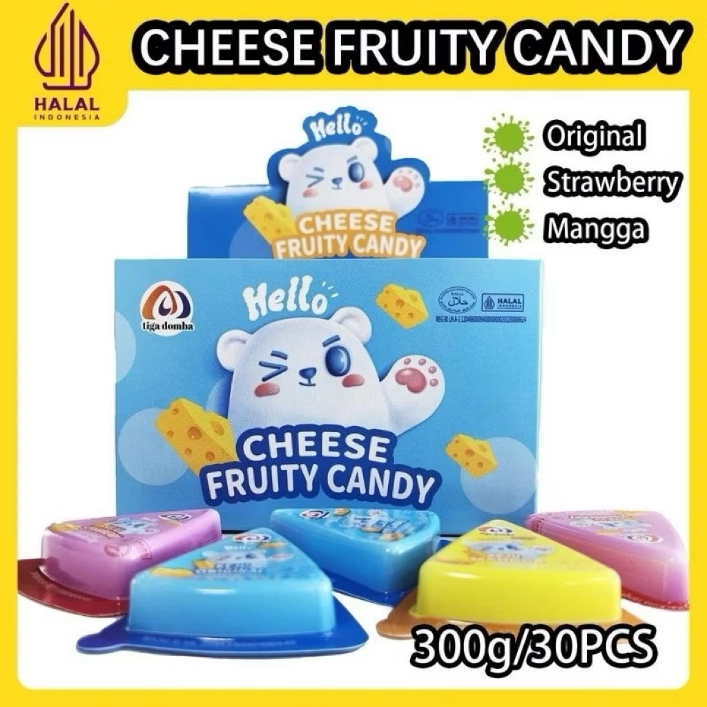 

Cheese Fruit Candy Permen Tiga Domba BPOM HALAL