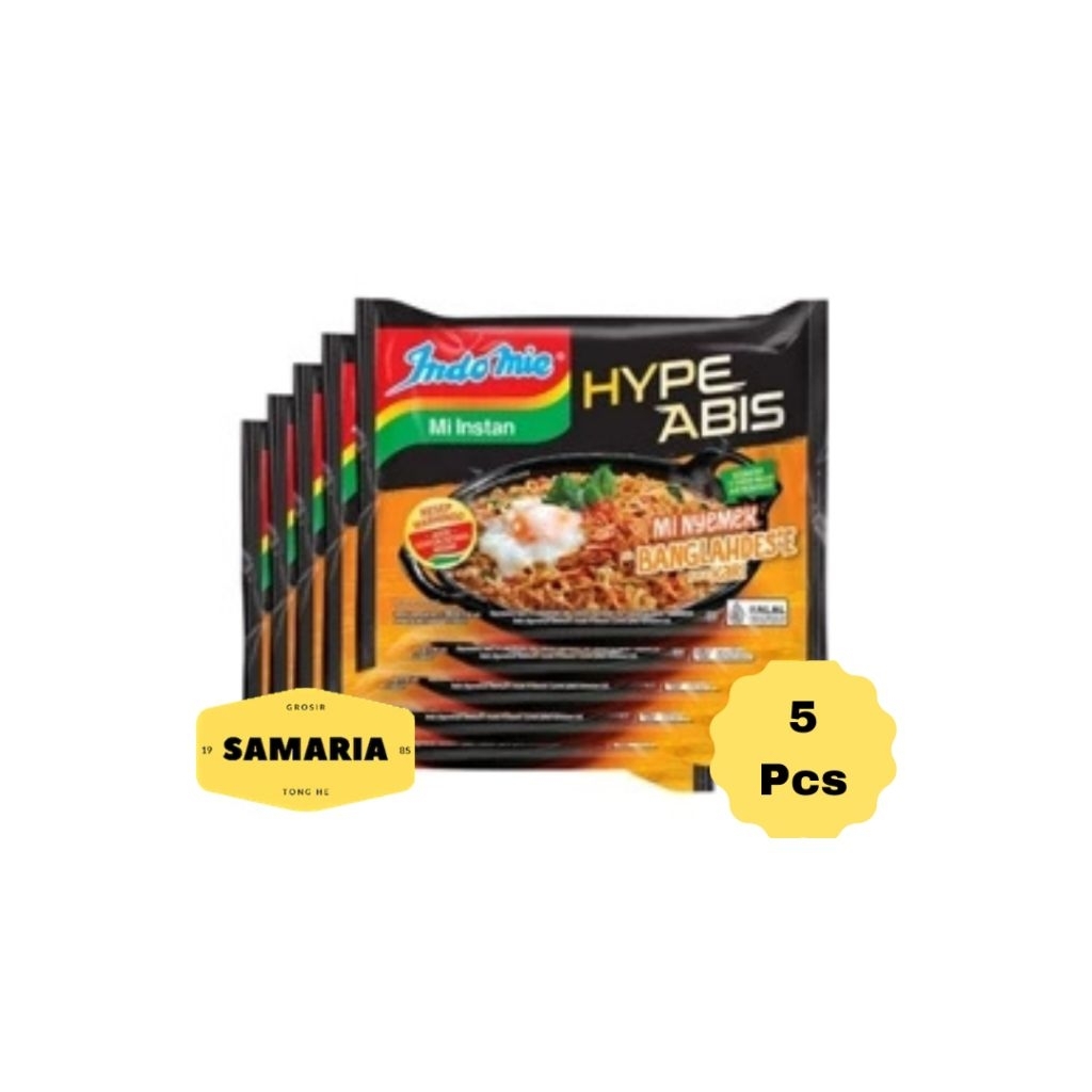 

Paket 5 Pcs Indomie Mi Nyemek Instant Hype Abis Ala Banglahdes'e Indomie Bangladesh