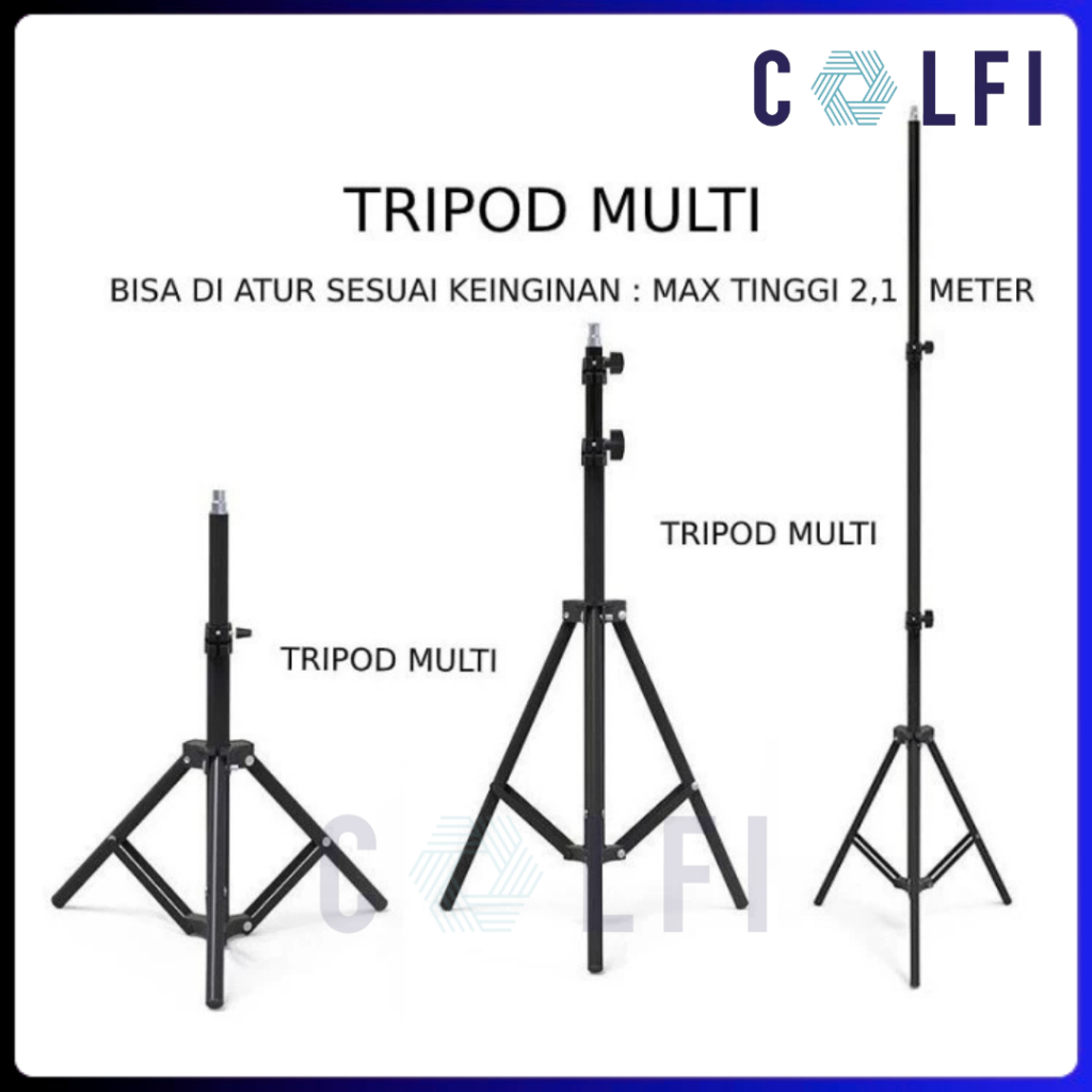 Colfi Tripod Stand Camera Phone Holder 2.1 Meter / Tripod HP 2.1 Meter / Light Stand Tripod 2.1 Mete