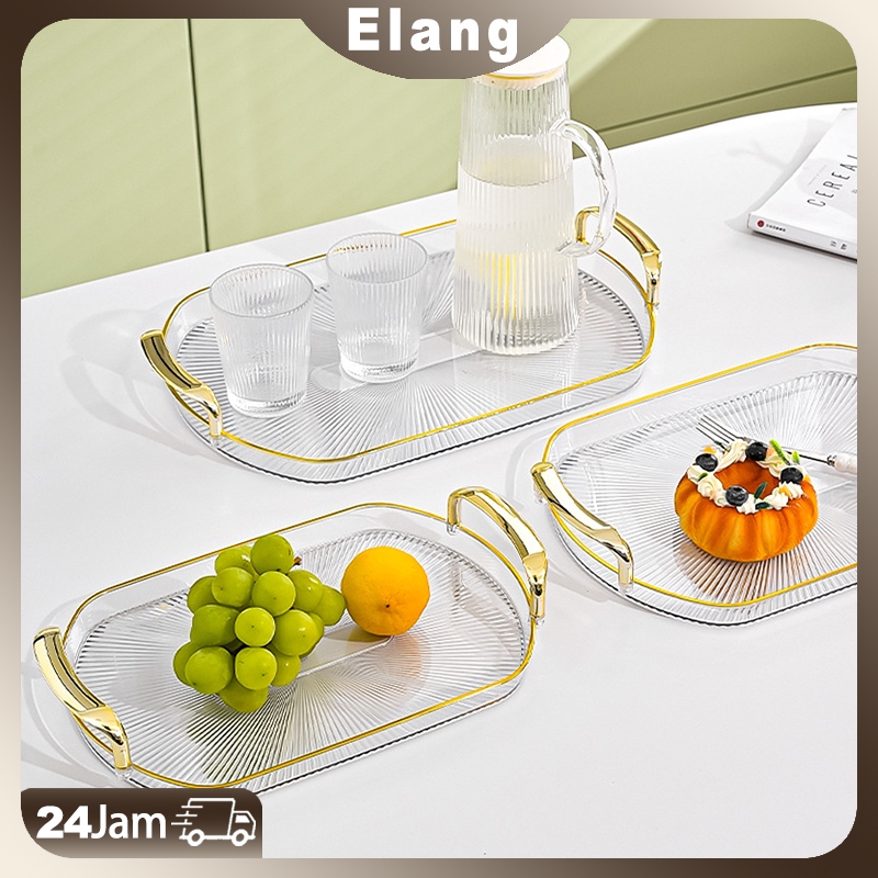 Nampan Set 3pcs/set Aesthetic Wadah Saji Piring Buah Rak Buah Tudung Saji Nampan Mangkok Aesthetic  