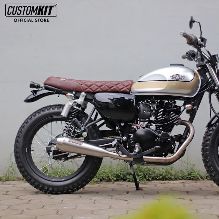 Jok Tracker Motif Wajik Kawasaki W175 by Customkit