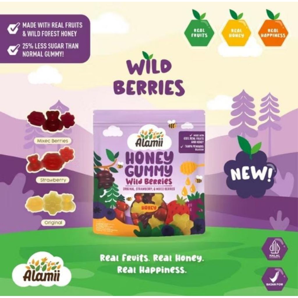 

ALAMII HONEY GUMMY WILD BERRIES & TROPICAL RUSH
