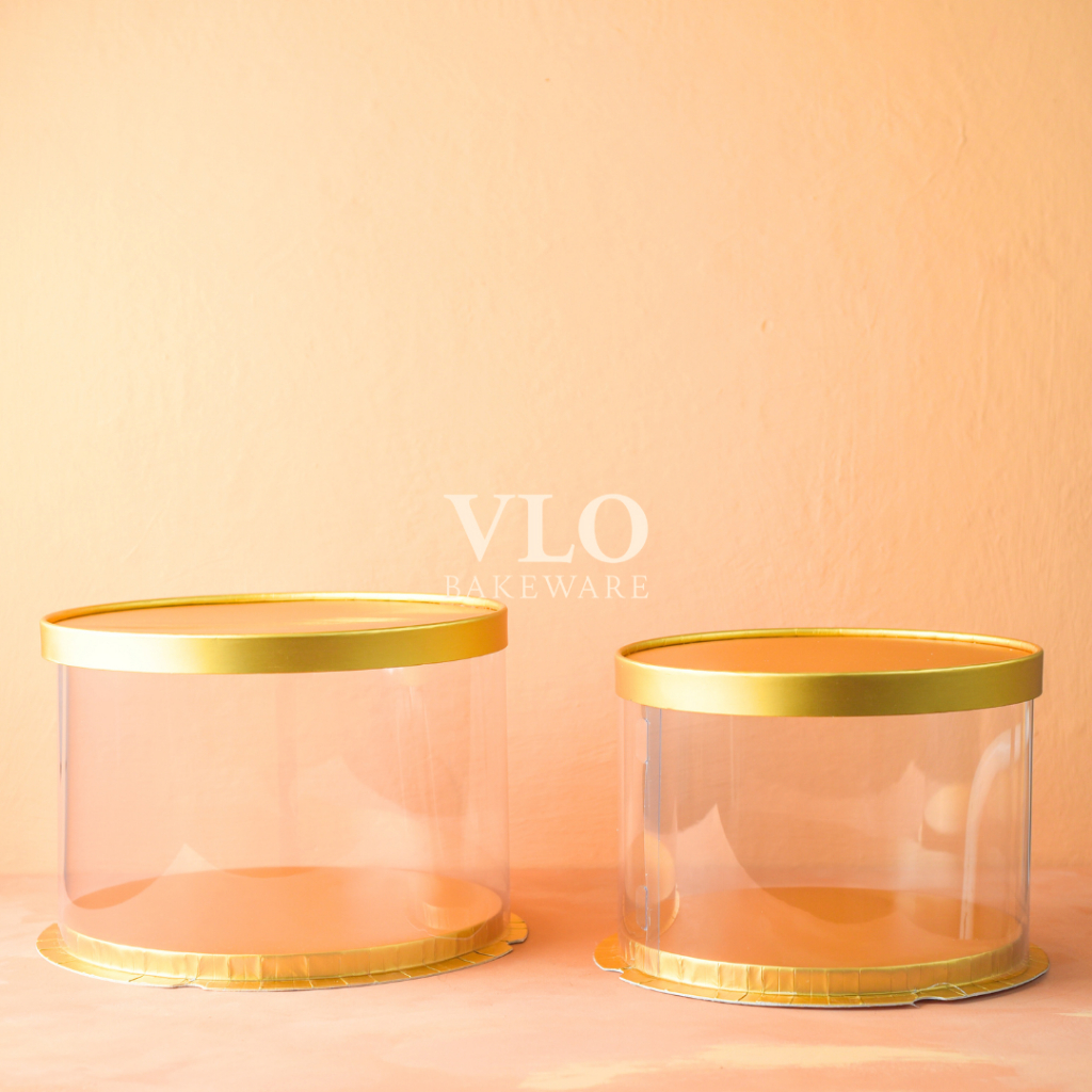 

[1 SET ISI 10 PCS] Kotak kue mika tabung bulat emas | kotak kue hampers lebaran imlek cny natal