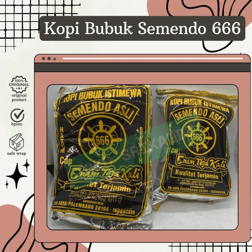 

Kopi Semendo Asli 666 Palembang / Kopi Semendo 666 Kopi (B) & (K)