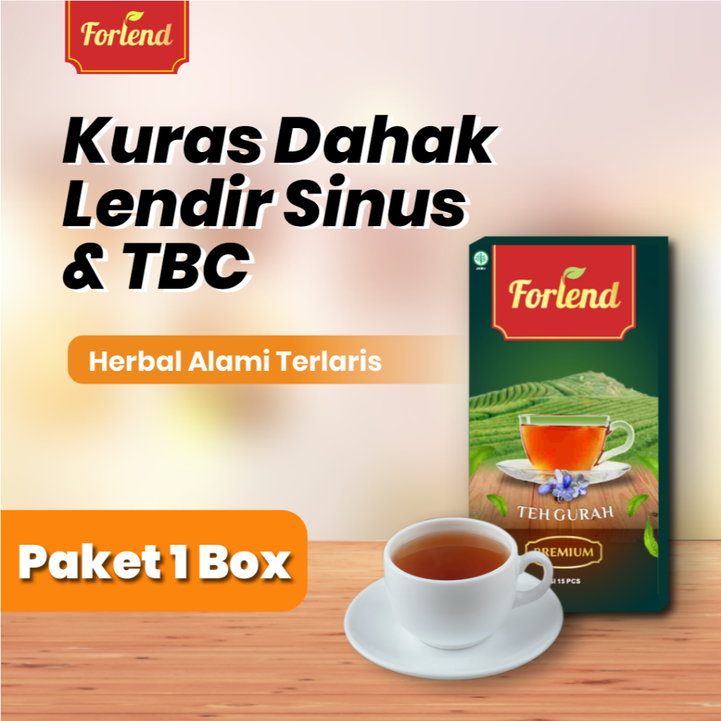 

FORLEND - Teh Gurah untuk Kuras Dahak, Lendir Serta Atasi Serak & Sesak Napas - BPOM & HALAL
