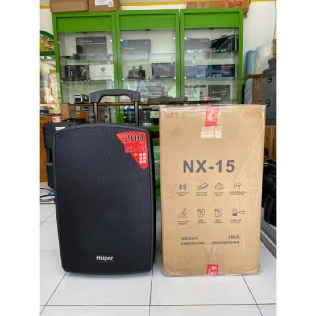 Speaker Bluetooth Trolley HUPER NX-15 | 15 inch Woofer