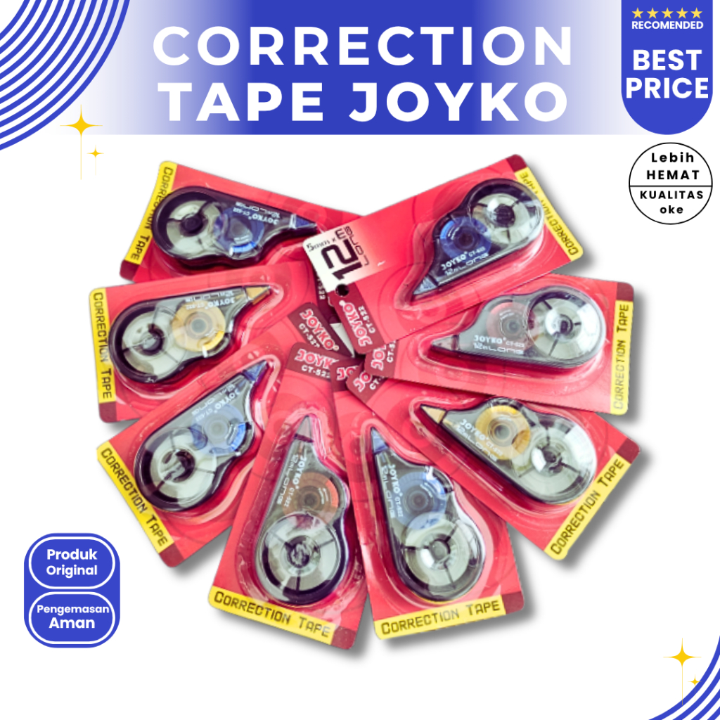 

Correction Tape Joyko CT-522 / Tip-Ex Tipex Kertas Joyko CT-522 Original Bagus