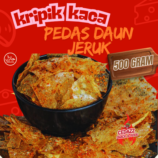 

500 gram Kripca Keripik Kaca Gurih Pedas - Snack Kiloan Cemilan