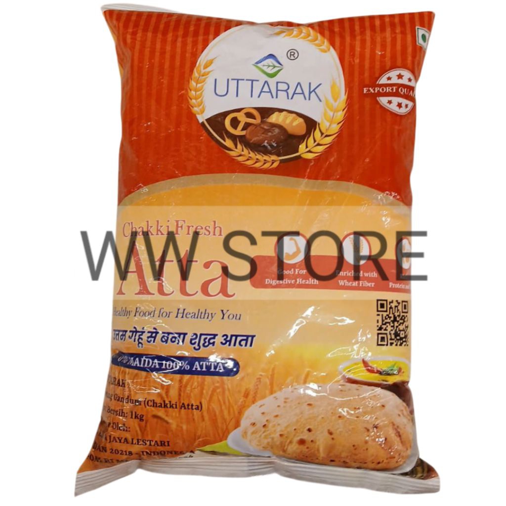 

Tepung gandum 100% Gujarat India UTTARAK Chakki Fresh Atta 1kg