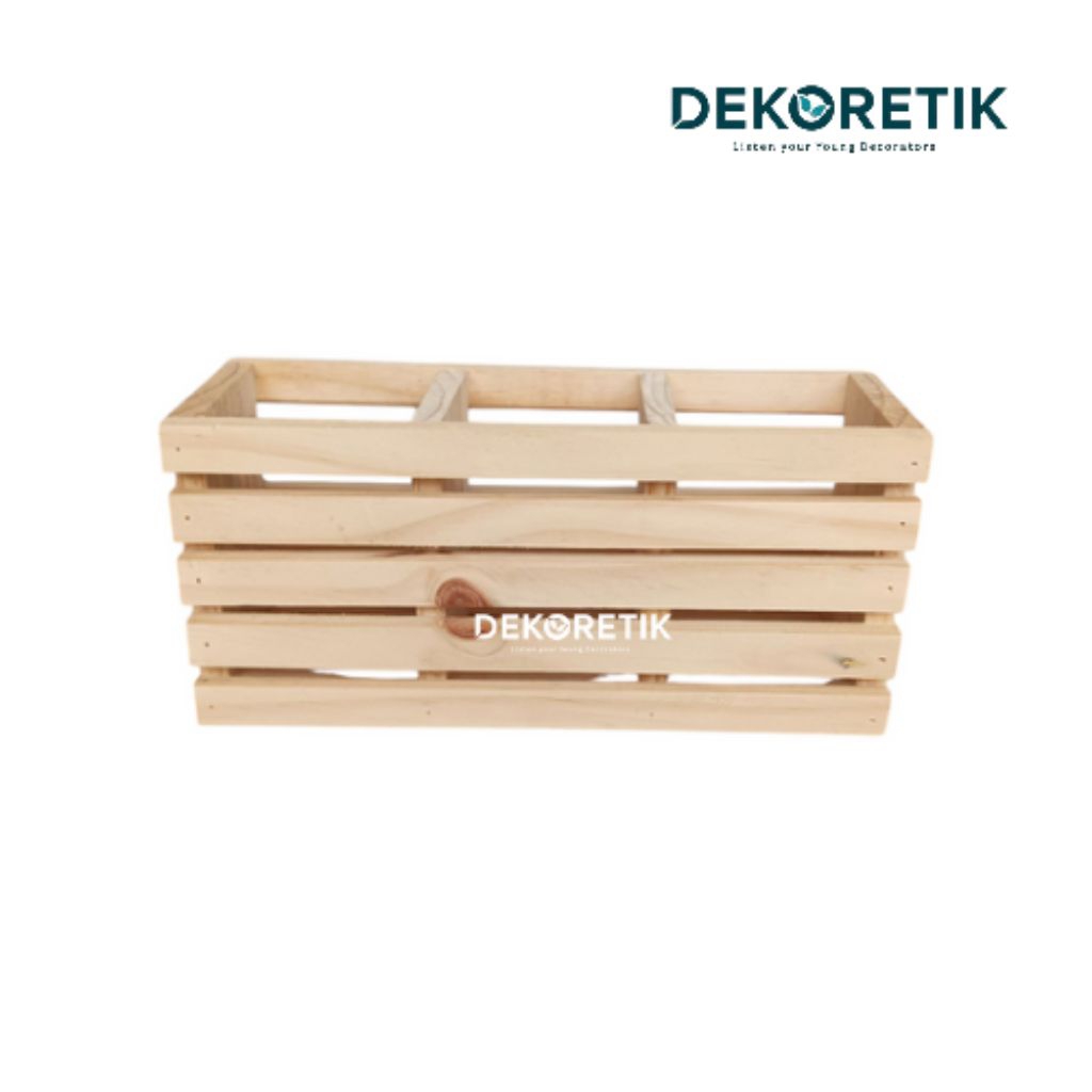 

Tempat Pensil Pulpen Alat Tulis Kantor Sekalah / Wadah Kayu Serbaguna 3 Sekat / Tempat Sendok Sutil Garpu Sumpit