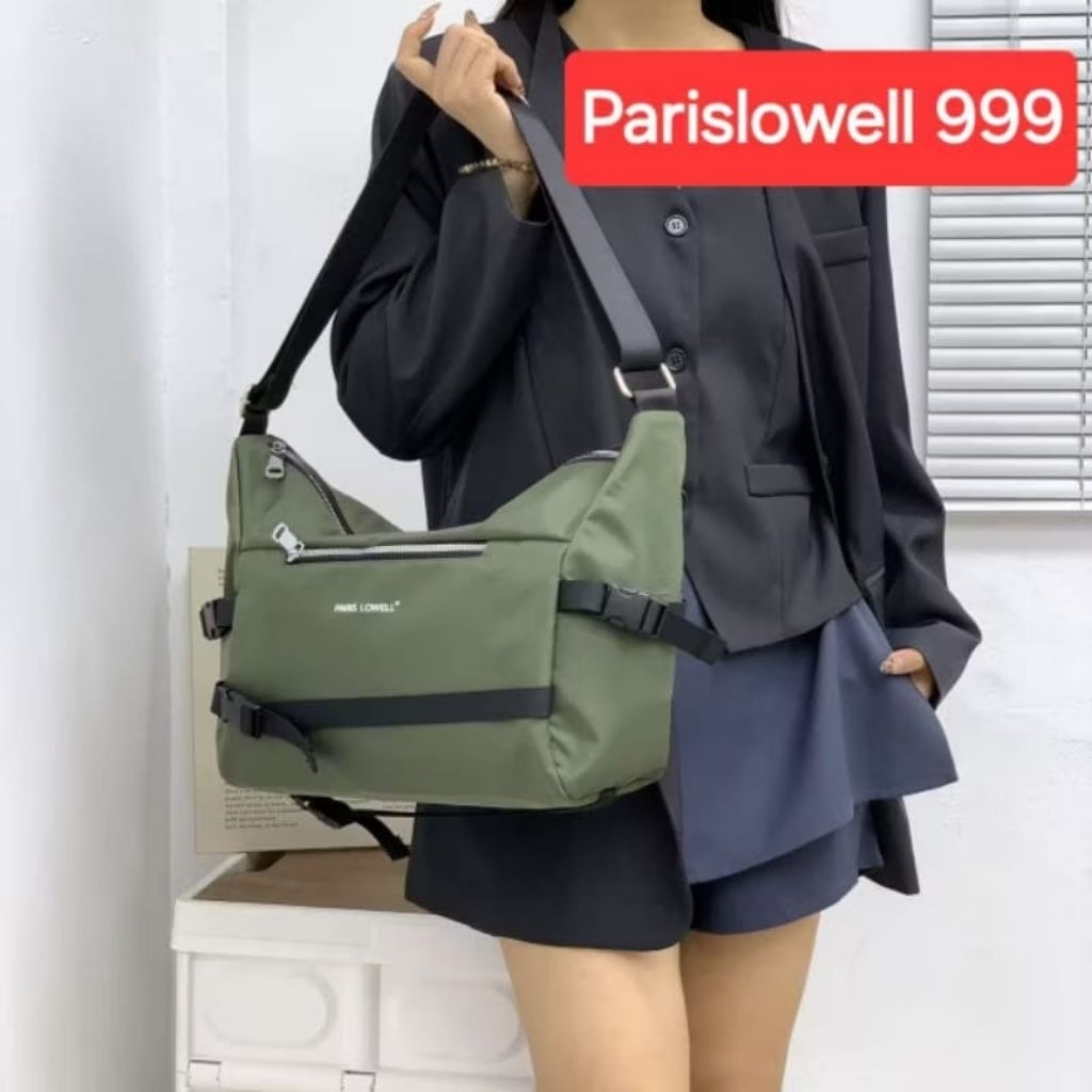 Tas Paris Lowell original selempang, PRIA/WANITA, UNISEX, travel, gym,  P30cm× T26cm × L16cm - 999
