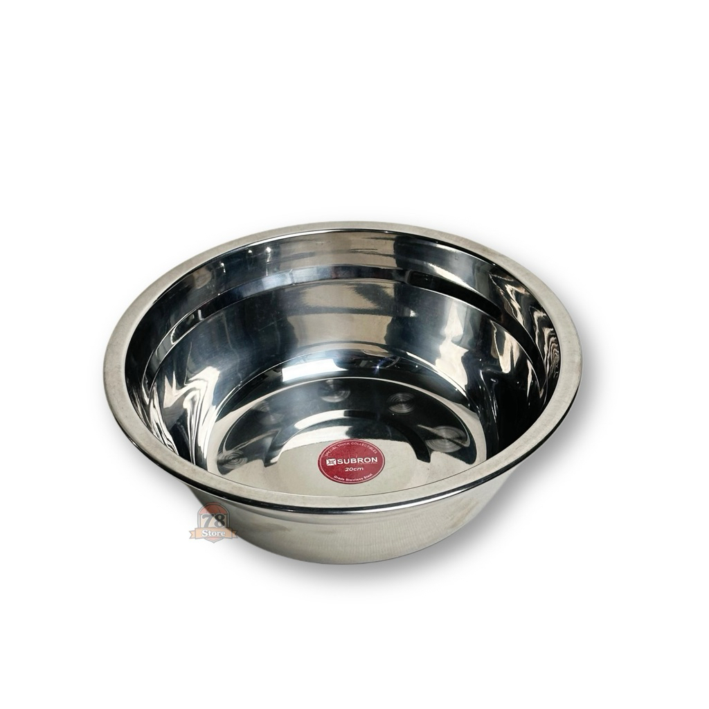 Mangkok Baskom Stainless 20 cm Termurah Tahan Panas Anti Pecah Anti Karat